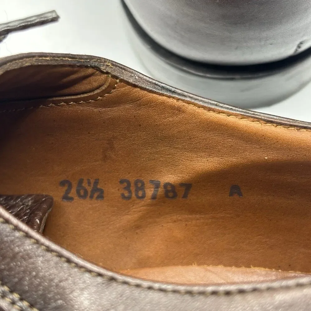 Franco Cuadra Shoes Mens 26 1/2 (US 8.5) Brown Leather Designer Derby Casual